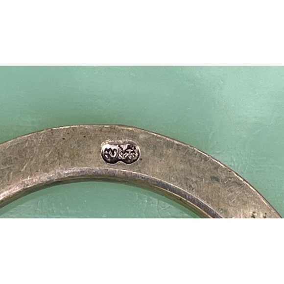 Vintage Sterling Silver Egyptian Key Chain FOB Ankh Cross Hieroglyphics 21 grams - Picture 10 of 15